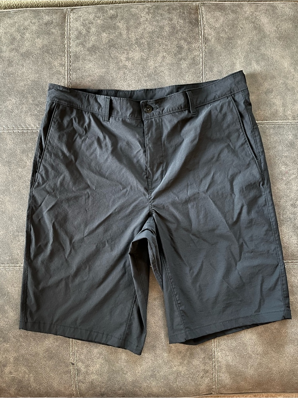 The North Face Men's Charcoal Flat-Front Athletic Shorts
